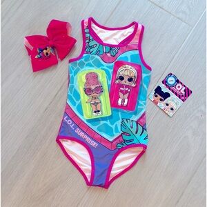 NWT LOL Swimsuit and Bow Set